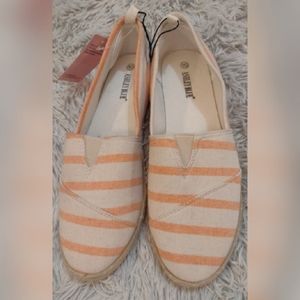 Ashley Blue Canvas Slip On Shoes